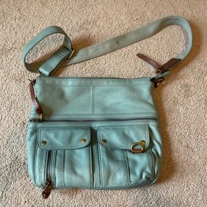 Fossil leather shoulder bag